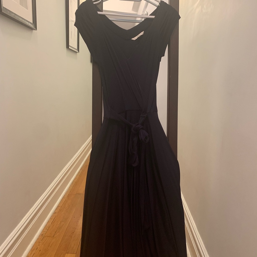 DVF Jersey wrap dress in navy
